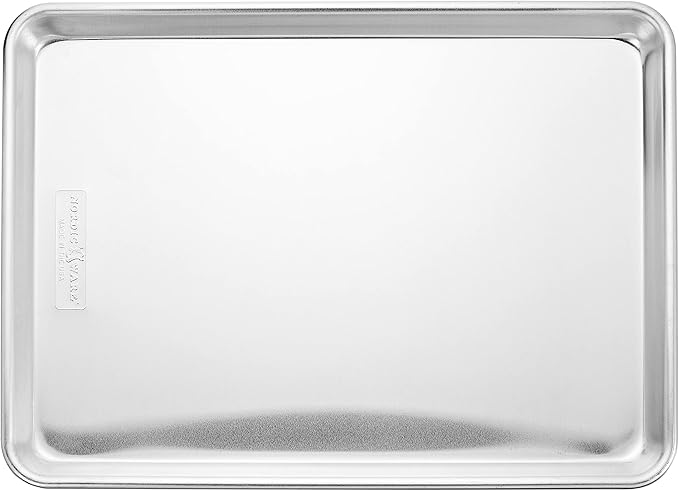 Nordic Ware Naturals Extra Large and Half Sheet Set - USA Made Aluminum Commercial Quality Sheet Pan for Baking or Roasting, Encapsulated Galvanized Steel Rim Prevents Warping, Big Sheet + Half Sheet - Image 3