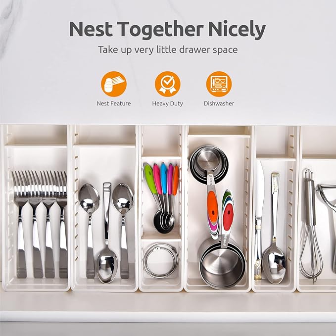 Measuring Cups : U-Taste 18/8 Stainless Steel Measuring Cups and Spoons Set of 10 Piece, Upgraded Thickness Handle (Multicolors) - Image 9