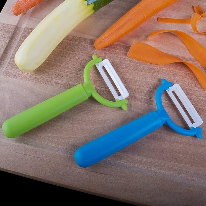 Zittop 2 Premium Ceramic Blade Vegetable Peelers for Carrot, Potato, Zucchini, Cucumbers & Veggie Slicing, Shave Hard Cheese Easily. Thick Noodles & Fun Curls. - Image 3