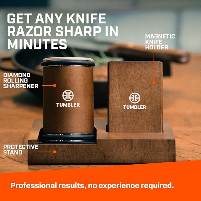 Tumbler Rolling Knife Sharpener Starter Set - Knife Sharpening Made Easy - Ultimate Gift for Father's Day - Image 3