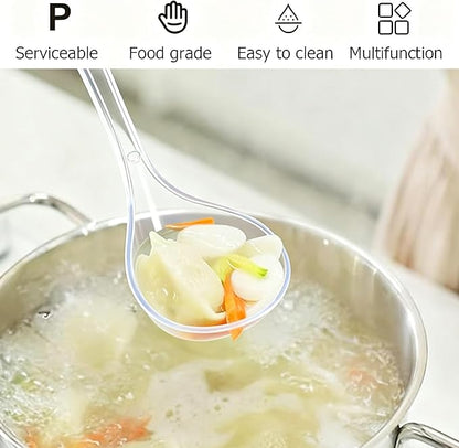 Large Plastic Serving Spoons,Disposable Heavy Duty Serving Spoons,Long Handle Scoop Soup Rice Ladle for Party Catering Buffet Restaurant,20 Pieces (Clear) - Image 5
