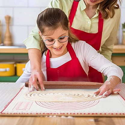 Muso Wood French Rolling Pin and Silicone Baking Mat Set, Sapele Wooden Rolling Pin 15.75 Inch and Tapered Roller for Fondant, Pie Crust, Cookie, Pastry - Image 7