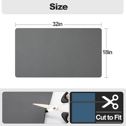 Ecotrim - Dish Drying Mat for Kitchen Counter | Coffee Bar Mat for Countertops | Heat Resistant Drainer Mat with Non-slip Rubber Backed | Hide Stain Kitchen Absorbent Draining Mat | Dark Grey 18"x32" - Image 6