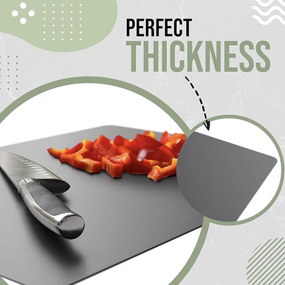Crown Display Disposable Cutting Boards for Kitchen 25 Count Black Cutting Board 12 Inch X 17.5 Inch Flexible Cutting Boards For Kitchen ~ Patent Pending ~ Recyclable Disposable Cutting Board Sheets