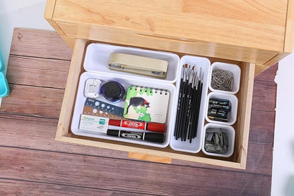 Kutesna 15 PCS Interlocking Desk Drawer Organizer Separator for Office,Bathroom,Kitchen,Makeup（White） - Image 5