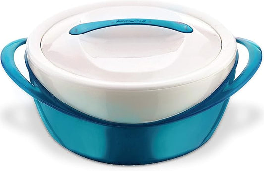 Pinnacle Large Insulated Casserole Dish with Lid 2.6 qt. Elegant Hot Pot Food Warmer/Cooler -Thermal Soup/Salad Serving Bowl Stainless Steel Hot Food Container–Best Gift Set for Moms –Holidays Teal