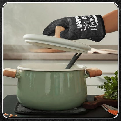 Leinuosen 8 Pcs Kitchen Towels and Oven Mitts Sets Pot Holders Dishcloths Set Kitchen Decorative Accessories Absorbent Potholders Heat Resistant for Chef Baking Cooking - Image 6