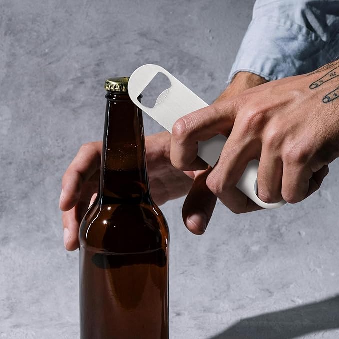 100 Pack Flat Beer Bottle Opener 7 inch Stainless Steel Flat Bottle Opener Beer Bottle Openers for Bartender Kitchen Bar Restaurant (Silver) - Image 6