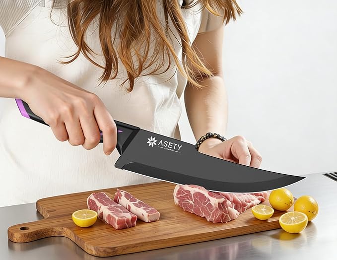 Knife Set - 15 PCS Kitchen Knife Set with Built-in Knife Sharpener Block - Stainless Steel Knife Block Set - Dishwasher Safe, Elegant Box for Men Women, Mothers Day - Image 2