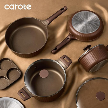 CAROTE Pots and Pans Set Non Stick, Cookware Sets Nonstick 21 pcs Kitchen Pot & Pan, Induction cookwasre Compatible with Crepe Frying Pan PFOA/PFOSFree - Image 7