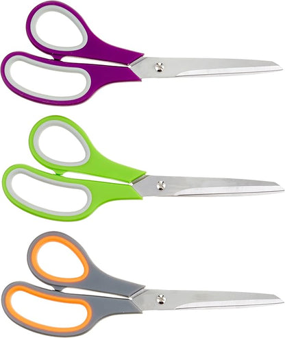 KitchenAid All Purpose Kitchen Shears with Protective Sheath for Everyday use, Dishwasher Safe Stainless Steel Scissors with Comfort Grip, 8.72-Inch, Black and Amazon Basics Multipurpose, Comfort Grip, PVD Coated, Stainless Steel Office Scissors, 3-Pac...