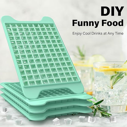 Mini Ice Cube Tray for Freezer: FDDBI Small Ice Trays for Freezer with Bin - 117×4PCS Easy Release Nugget Ice Tray - Crushed Ice Tray with Container - Image 4