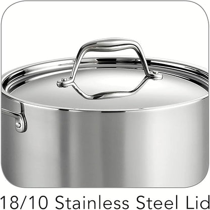 Tramontina Signature Tri-Ply Clad Stainless Steel 6-Quart Sauce Pot with Lid, Induction-Ready Pot, Dishwasher-Safe, NSF-Certified, Made in Brazil - Image 5