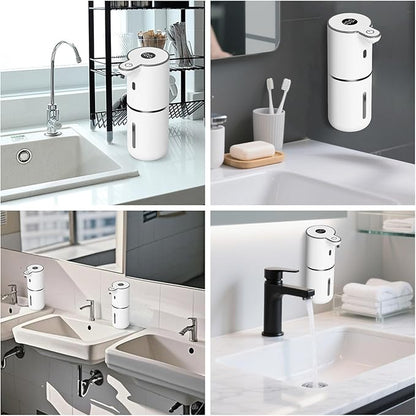 OHIFAST Automatic Liquid Soap Dispenser Touchless, USB Rechargeable Smart Hand Soap Dispenser, 6-Level Adjustable, 12.8oz/380mL Wall Mounted for Bathroom Kitchen Accessories Dish Soap-White - Image 7