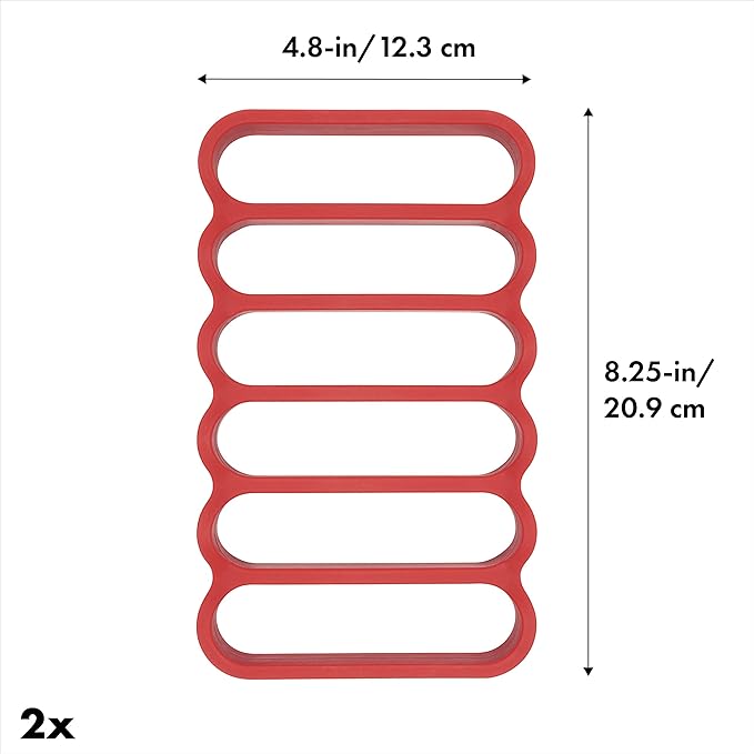 OXO - 11210100 OXO Good Grips Silicone Roasting Racks, 2-Pack,Red,Pack of 2