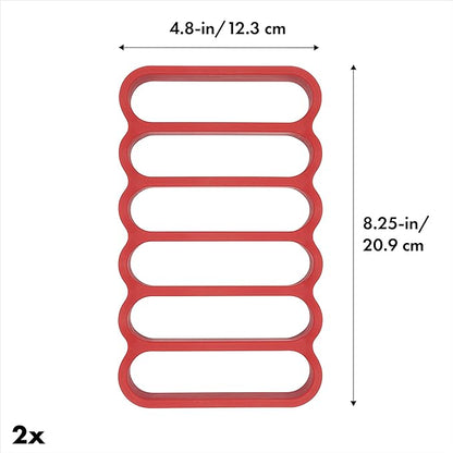 OXO - 11210100 OXO Good Grips Silicone Roasting Racks, 2-Pack,Red,Pack of 2