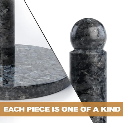 Koville Norwegian Natural Granite Paper Towel Holder Countertop, Genuine Stone Paper Towel Holder Stand for Kitchen Organization/Storage, Fit for Standard or Jumbo-Sized Rolls(Blue Pearl) - Image 6