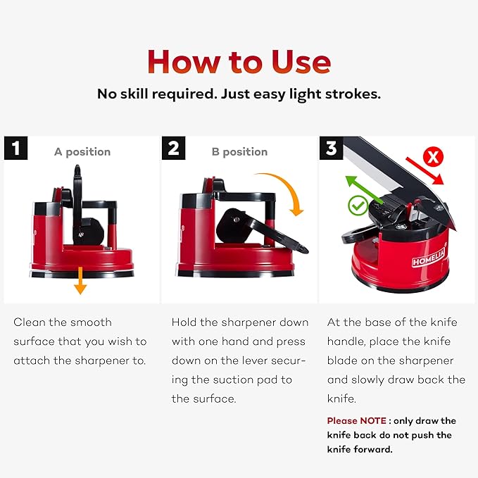 Knife Sharpeners for Kitchen Knives - with suction cup - Mini Pocket Knife Sharpening Kit - Afilador De Cuchillos - Small Tools - Image 6