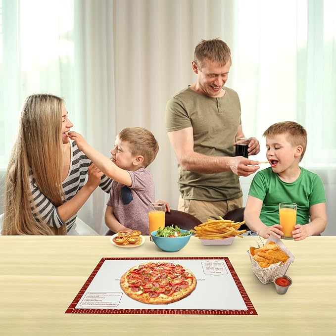 Silicone Baking Mat, Non Stick Pastry Mat Sheet for Dough Rolling, Nonslip Fondant/Pie Crust Mat, Counter Mat Oven Liner Mat for Making Cookies Macarons Bread Baking Supplies Extra Large 26 x 16 Inch - Image 7