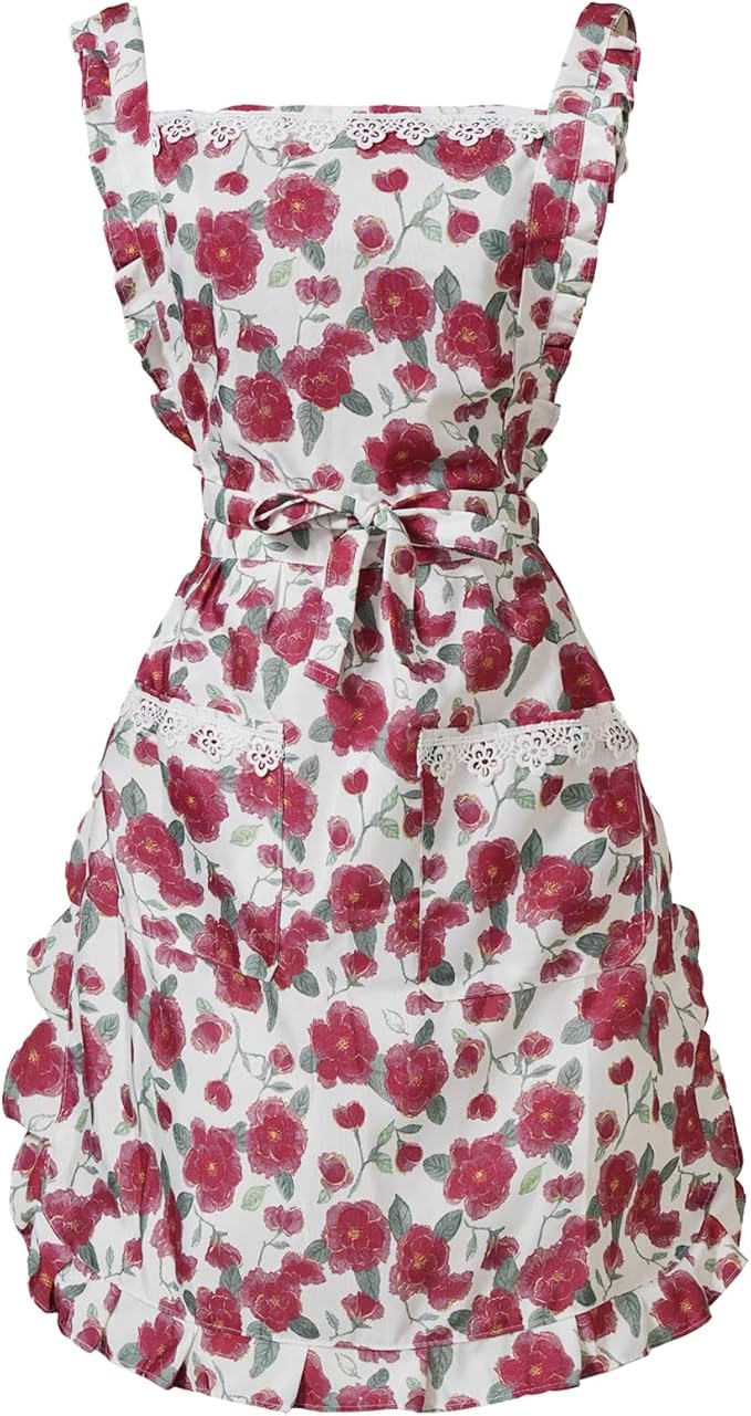 Funny Aprons for Women with Pockets, Kitchen Cooking Grilling Bbq Cute Chef Apron, Mothers Day Birthday Gifts for Women by Aoomzoon