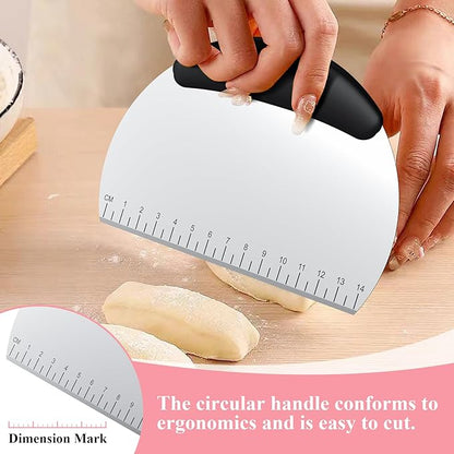 Biscuit Cutter Set, Dough Blender, Pastry Cutter, Biscuit Cutter, Dough Cutter,Pastry Cutter Set, Round Sifter,Baking Dough Tools for Cooking Cookies (3 Pcs/Set) - Image 4