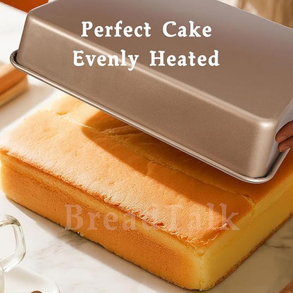 12" x 10" Cookie Sheet Pan Set, 2 Pack Nonstick Baking Sheets, Commercial Carbon Steel Jelly Roll Tray, 2.5" Deep Bakeware For Oven Bake, Anti-warping & Easy Clean