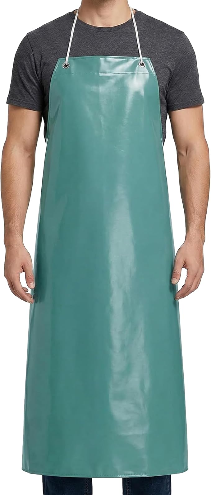 Xpose Safety Heavy Duty Vinyl Waterproof Aprons, White - For Home, Industrial and Commercial Use - Chemical Resistant