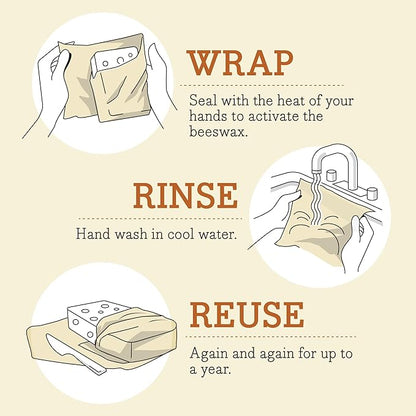 Bee's Wrap Beeswax Wraps for Food - Cut to Size 14x52" Beeswax Wrap Roll - Plastic Free Made in USA Reusable Natural Food Wrap - Herb Garden - Image 7