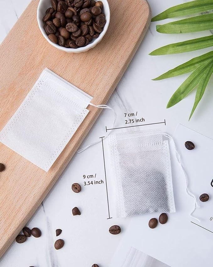 200pcs Disposable Tea Bags for Loose Leaf Tea, Tea Filter Bags with Free Tea Spoon for Loose Tea Loose Leaf Tea, Coffee, Spice, Herbs (QS53) - Image 2