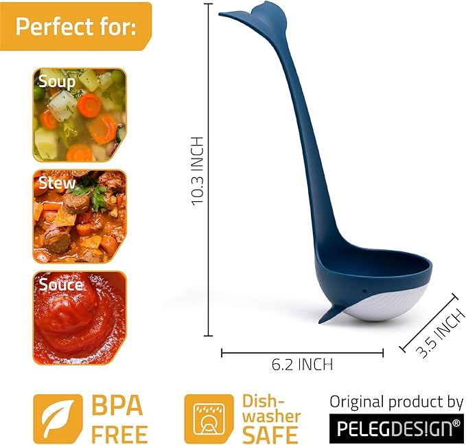Peleg Design Souper Tail Soup Ladle - Ideal for Cooking, Serving Soup, Stew, and more – Fun and Decorative Ladle Spoon during Meals or Gatherings - Image 3