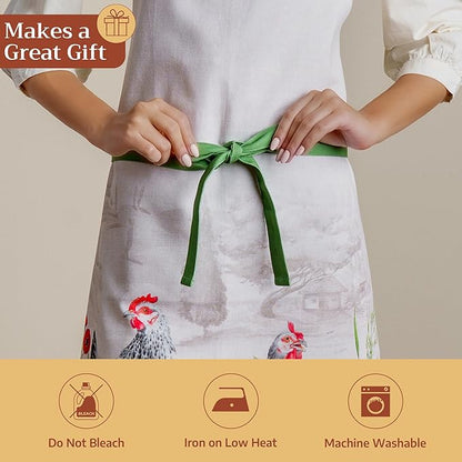 Maison d' Hermine 100% Cotton Apron for women with Pocket Kitchen Chef Apron for Men Cooking Mothers Day Gifts - Image 5