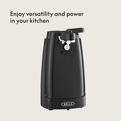 bella Electric Can Opener and Knife Sharpener,Removable Cutting Lever,Cord Storage,Stainless Steel Blade,Black,(Pack of 4) - Image 5