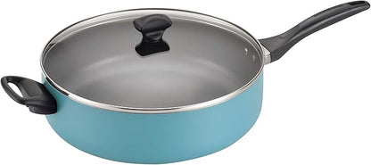 Farberware Dishwasher Safe Nonstick Jumbo Cooker/Saute Pan with Helper Handle -Aluminum, 6 Quart, Blue - Image 13