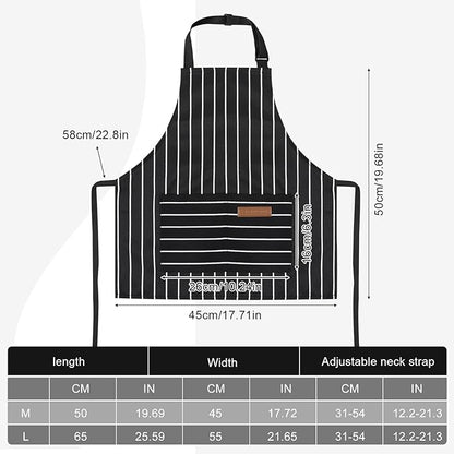 2 Pack Stripes Kids Apron, Kids Cooking Aprons with 2 Pockets, Cute Aprons for Cooking for Boys and Girls