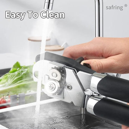 Safring Can Opener Manual, Handheld Strong Heavy Duty Stainless Steel Can Opener, Comfortable Handle, Sharp Blade Smooth Edge, Can Openers with Multifunctional Bottle Opener - Image 6