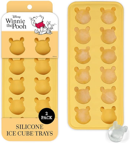 Disney Pooh Silicone Ice Cube Tray – 2 Pack Ice Trays for Freezer with Fun Pooh Ice Molds – Flexible BPA-Free Silicone Molds for Ice, Chocolate, and More