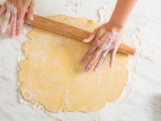 French Rolling Pin – 18 Inch Wooden Dough Roller for Baking Pizza, Pie Crust, Cookies & Pasta | Essential Kitchen Tool & Gift for Bakers, Chefs & Home Cooks - Image 3
