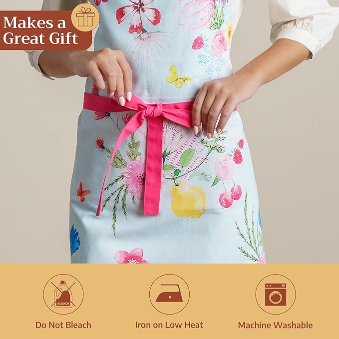 Maison d' Hermine 100% Cotton Apron for women with Pocket Kitchen Chef Apron for Men Cooking Mothers Day Gifts - Image 5