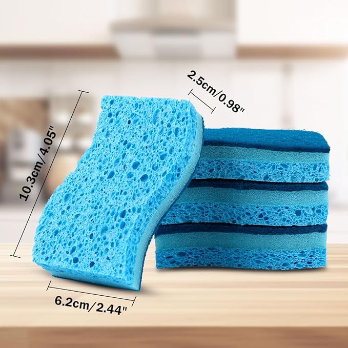 AIDEA Sponges Kitchen, Non-Scratch Scrub Sponge, 6Count, Sponges for Non-Stick Cookware, Kitchen Sponge for Dishes, Cleans Fast Without Scratching, Cleaning Power for Kitchen, Bathroom, Household - Image 6