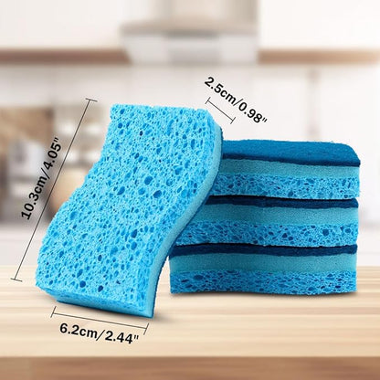 AIDEA Sponges Kitchen, Non-Scratch Scrub Sponge, 6Count, Sponges for Non-Stick Cookware, Kitchen Sponge for Dishes, Cleans Fast Without Scratching, Cleaning Power for Kitchen, Bathroom, Household - Image 6