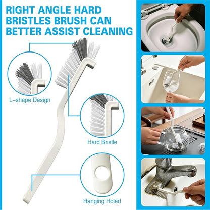 Crevice Cleaning Brush Set, Hard Bristle Small Scrub Brushes, Deep Cleaning Supplies for Kitchen, Bathroom, Grout, Bottle, Corners & Tight Spaces, 8Pcs - Image 4