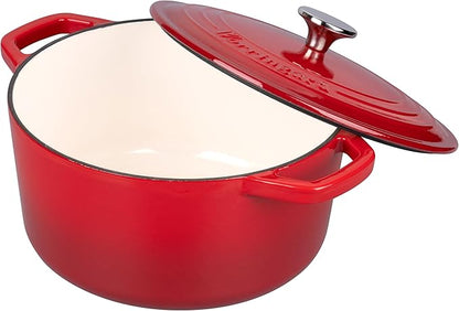 VORRINGARD Enameled Cast Iron Dutch Oven Pot with Lid, for Bread Baking, Round Bread Oven- include Sourdough Bread Baking Supplies Set, 4.5QT, Red - Image 6