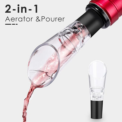 IPOW Wine Opener, Zinc Alloy Wine Bottle Opener, Wing Corkscrew Heavy Duty, Manual Multifunctional Cork Screw for Waiter, - Image 5