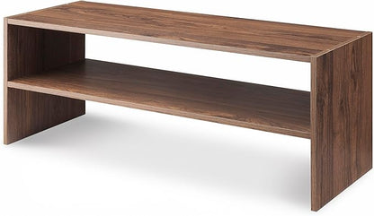 Whitmor Wood Stackable 2-Shelf Shoe Rack, Walnut, 31 inches - Image 7
