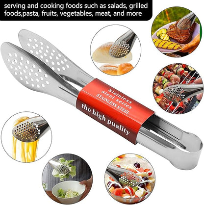 6 Pack Buffet Tongs,Stainless Steel Serving Tongs Serving Utensils 9Inch - Image 4