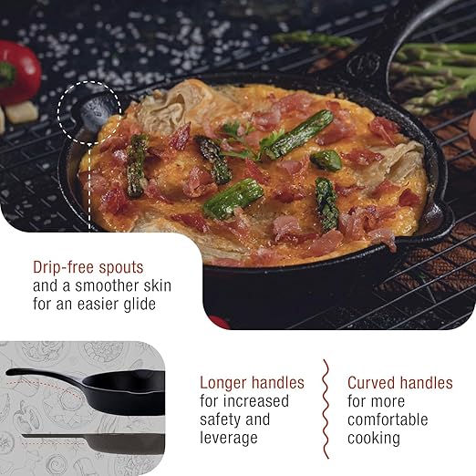 Victoria 6.5-Inch Cast Iron Skillet, Pre-Seasoned Cast-Iron Frying Pan with Long Handle, Made in Colombia - Image 4