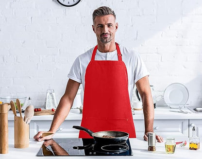 Utopia Kitchen 10 Pack Bib Apron Adjustable with 2 Pockets, Water and Oil Resistant, Cooking Kitchen Chef Apron for Women Men - Image 6