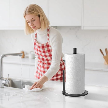 Paper Towel Holder Countertop, Stainless Steel, Black, for Kitchen, Pantry, RV - Image 7
