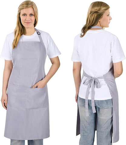 Noverlife Hair Stylist Apron with 4 Pockets, Hair Resistant 34 Inch Long Hairdresser Aprons w/Adjustable Strap for Salon