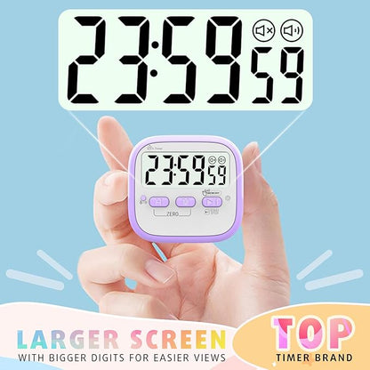 Antonki 2 Pack Classroom Timers for Kids Teachers, Magnetic Countdown Digital Kitchen Timer for Cooking, Study, Exercise, Games, Time Mangement - Loud/Silent Mode - Battery Included - Image 5